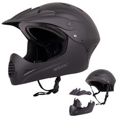 Kask downhill 2w1 na rower motor enduro zjazdowy W-TEC Campanero Matt Black