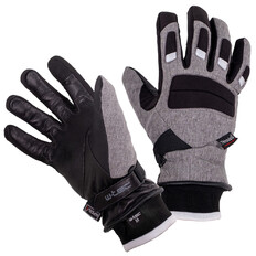 Rękawiczki motocyklowe i narciarskie W-TEC Sabresul ∙ kozia skóra/softshell ∙ membrana Hipora ∙ izolacja Thinsulate 3M ∙ touch screen