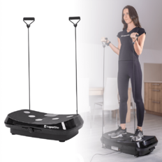 Platforma wibracyjna z linkami inSPORTline Julisa ∙ wibracje 3D ∙ 3 silniki ∙ moc 440 W ∙ 60 poziomów drgań ∙ antypoślizgowa podstawa