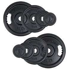 Żeliwne obciążenia olimpijskie inSPORTline Castblack OL 50 mm 2-20 kg ∙ żeliwo ∙ uchwyty ergonomiczne