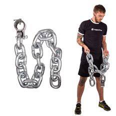 Łańcuch siłowy na gryf inSPORTline Chainbos ∙ 20 kg ∙ wytrzymała stal ∙ mocowanie pierścieniowe 50 mm ∙ progresywne obciążenie