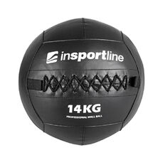 Piłka lekarska inSPORTline Walbal SE 14 kg ∙ możliwość mocowania gum / lin  ∙ podwójne szycie ∙ wytrzymała powłoka PVC ∙ BLACK EDITION