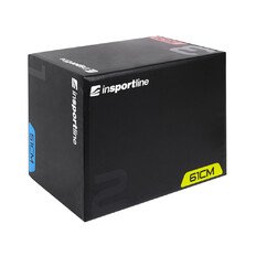 Skrzynia plyometryczna / jump box fitness inSPORTline 3 stopniowy ∙ 76x61x51cm ∙ regulowana wysokość 51-76 cm ∙ stabilny ∙ antypoślizgowa powierzchnia