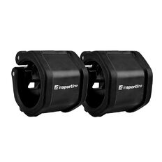 Zaciski olimpijskie na gryf inSPORTline Barcol 50 mm ∙ 2 szt. ∙ nylon/TPR ∙ zatrzask szybkomocujący ∙ antypoślizgowe ∙ czarne ∙ do sztangi