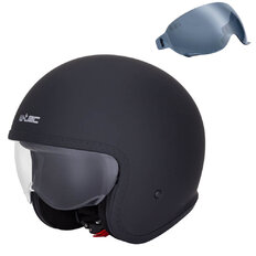 Kask motocyklowy otwarty W-TEC Valkorne Noir ∙ blenda przeciwsłoneczna ∙ wysokie bezpieczeństwo ECE ∙ wydajna wentylacja