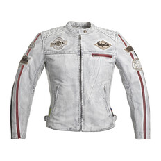 Damska skórzana kurtka motocyklowa W-TEC Sheawen Lady White - OUTLET