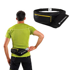 Nerka biegowa Ferrino X-Waist ∙ kieszeń na bidon ∙ karabińczyk na klucze ∙ elementy odblaskowe ∙ waga 85 g ∙ nylon ripstop