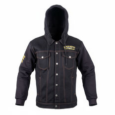 Kurtka motocyklowa W-TEC Black Heart Reeftor ∙ jeansowa ∙ kieszenie na ochraniacze pleców ∙ odpinany kaptur ∙ podszewka ∙ dresowe rękawy