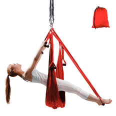 Hamak antygrawitacyjny do jogi inSPORTline Hemmok 280×150 cm ∙ karabińczyki ∙ 6 uchwytów ∙ wytrzymały ∙ 200 kg