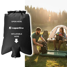 Worek wodoszczelny z pompką inSPORTline Proofair 25 l ∙ funkcja 2w1 ∙ poduszka dmuchana ∙ outdoor kajak