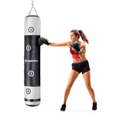 Worek bokserski treningowy inSPORTline Robkin 180x35cm ∙ waga 50 kg ∙ skóra syntetyczna ∙ z łańcuchami