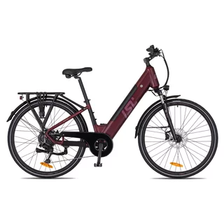 Miejski rower elektryczny inSPORTline ISL Eclion 648 Wh 28" - model 2026 ∙ bateria 648 Wh ∙ zasięg do 120 km ∙ amortyzowany widelec ∙ nośność 120 kg - Aksamitna czerwień