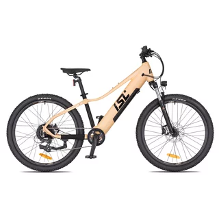 Młodzieżowy rower elektryczny inSPORTline ISL Atezion 374 Wh 26" - model 2026 ∙ bateria 374 Wh ∙ zasięg do 70 km ∙ hamulce hydrauliczne - Brzoskwiniowy beż