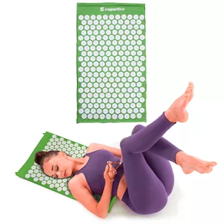 Mata do akupresury inSPORTline AKU-500 ∙ 75×44 cm ∙ 210 płytek ∙ 8820 kolców ∙ relaksująca - Zielony