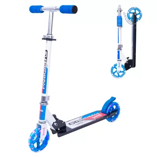 Hulajnoga składana WORKER Cirky ∙ niebieska ∙ świecące koła LED ∙ nośność 50 kg ∙ regulowana kierownica 68-88 cm - Niebieski