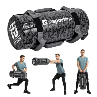 Worek treningowy / torba do ćwiczeń z uchwytami inSPORTline FitBag Camu 15 kg ∙ 7 uchwytów ∙ trening funkcjonalny ∙ cross-training