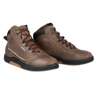 Męskie skórzane buty motocyklowe W-TEC Colton - Brązowy