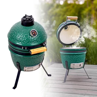 Grill ogrodowy kamado inSPORTline Pasionato 12″ ∙ ceramika ∙ termometr ∙ niskie spalanie