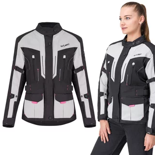 Damska kurtka motocyklowa W-TEC Xenia ∙ ochraniacze CE ∙ klasa A EN 17092 ∙ membrana wodoodporna ∙ podpinka ocieplająca - Czarno-szary