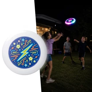 Świecący latający dysk inSPORTline LFD108 ∙ 2 tryby oświetlenia LED ∙ miganie i światło ciągłe ∙ baterie w zestawie