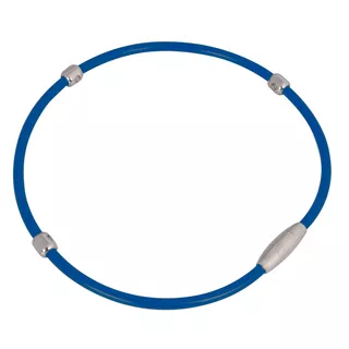 Naszyjnik magnetyczny inSPORTline Alkione ∙ silikon + stal chirurgiczna ∙ 3 magnesy neodymowe - Niebieski