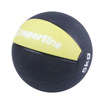 Piłka lekarska inSPORTline MB63 ∙ 5 kg ∙ powłoka antypoślizgowa ∙ kompaktowy rozmiar