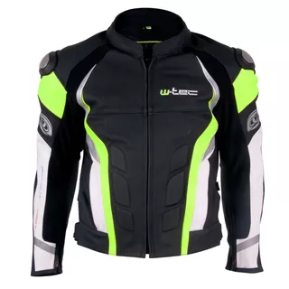 Męska skórzana kurtka motocyklowa W-TEC Velocity - OUTLET - Czarno-czerwony