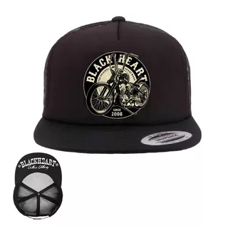 Czapka z daszkiem BLACK HEART Chopper King Trucker BLK - Czarny
