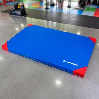 Materac gimnastyczny inSPORTline Munakor T60 ∙ mata do ćwiczeń ∙ grubość 10 cm ∙ waga 18,3 kg ∙ PVC z pianką PU ∙ antypoślizgowy - Niebieski