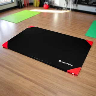 Materac gimnastyczny inSPORTline Gabyk T90 200x120x6 cm ∙ wzmocnione narożniki ∙ zamek błyskawiczny ∙ antypoślizgowy ∙ 16 kg ∙ 2 uchwyty - Czarny