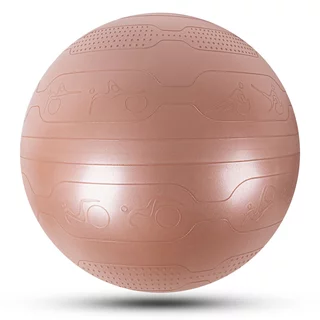 Piłka gimnastyczna inSPORTline Stretch Ball Ø 75 cm ∙ antypoślizgowa ∙ wypustki masujące ∙ nośność 200 kg ∙ pompka w zestawie - mus mokka