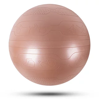 Piłka gimnastyczna inSPORTline Stretch Ball Ø 65 cm ∙ antypoślizgowa ∙ wypustki masujące ∙ nośność 200 kg ∙ pompka w zestawie - mus mokka