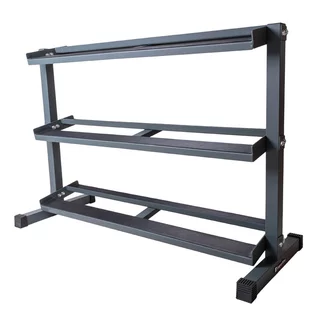 Stojak na hantle inSPORTline RK2213 ∙ 3-poziomowy ∙ pojemność 250 kg ∙ stalowa konstrukcja ∙ antypoślizgowe powierzchnie