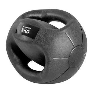 Piłka lekarska z uchwytami Grab Me 5 kg inSPORTline ∙ uchwyty boczne ∙ powierzchnia antypoślizgowa