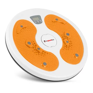 Twister do ćwiczeń inSPORTline Digital ∙ wyświetlacz LCD ∙ punkty magnetyczne ∙ 0,7 kg ∙ kompaktowy - Biało-pomarańczowy