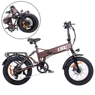 Składany rower elektryczny typu fat bike inSPORTline ISL Baxom 840Wh 20" - Deep Coffee