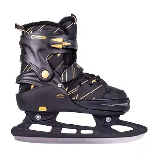 Łyżwy regulowane z futerkiem inSPORTline Golnes ∙ unisex ∙ ocieplane ∙ ComfortFit ∙ Thermo Fit ∙ AdjusTouch - Czarny