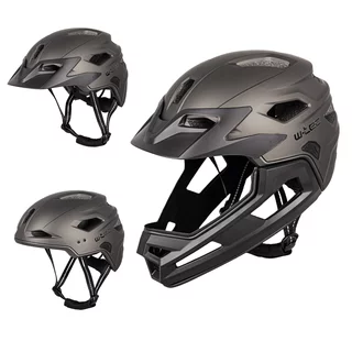 Kask Downhill na rower motor enduro  W-TEC Estreito - Magic Matt Black