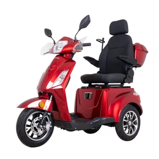 Trójkołowy wózek elektryczny inSPORTline Zorica Deluxe ∙ hamulec elektromagnetyczny ∙ 3 tryby prędkości ∙ zasięg 45 km - Czerwony