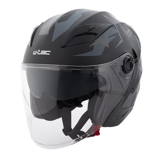 Kask motocyklowy otwarty z blendą przeciwsłoneczną W-TEC Barcela Vermella - Czarno-szary