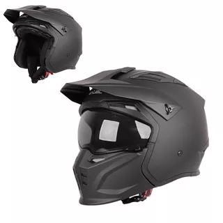 Kask motocyklowy modułowy W-TEC Badalone ∙ 3w1 ∙ zdejmowany daszek ∙ osłona przeciwsłoneczna ∙ kompatybilny z interkomem