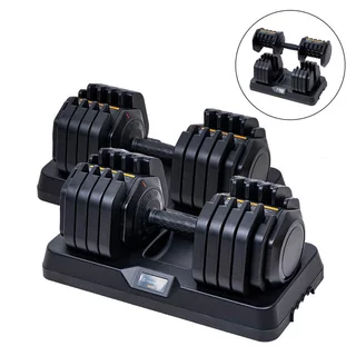 Zestaw hantli regulowanych inSPORTline DuraBell® ∙ 2x5-41 kg ∙ błyskawiczna zmiana wagi ∙ ergonomiczny uchwyt ∙ stabilny stojak