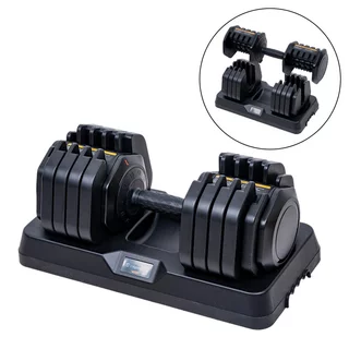 Hantle regulowane inSPORTline Durabell® 5-41 kg ∙ szybka zmiana obciążenia ∙ ergonomiczny uchwyt ∙ tworzywo/metal ∙ kompaktowa konstrukcja