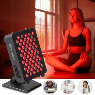 Panel LED do terapii światłem inSPORTline Katuni ∙ podczerwień RED + NIR ∙ 60 diod ∙ pilot + timer - Czarny