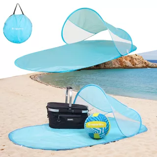 Namiot plażowy samorozkładający się inSPORTline Gondara ∙ pop-up ∙ ochrona UV UPF40+ ∙ ultralekki 0,27 kg ∙ siatka wentylacyjna ∙ odporny na wiatr
