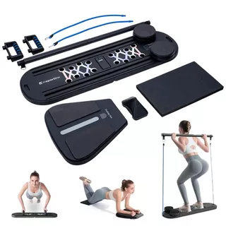 Wielofunkcyjna deska do pompek i pilatesu inSPORTline Pushap Zen ∙ z gumami oporowymi ∙ wielopozycyjna