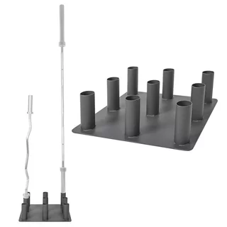 Stojak na gryfy olimpijskie inSPORTline BR5001 ∙ 9 otworów 50 mm ∙ 200 kg ∙ solidna konstrukcja