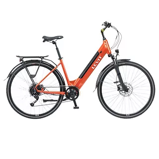 Miejski rower elektryczny z oświetleniem Levit Musca Urban HD 630 28" - Orange Pearl