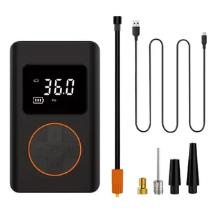 Pompka akumulatorowa z powerbankiem 2w1 inSPORTline Gaberila ∙ max 150 PSI ∙ 4000 mAh ∙ USB-C ∙ LED 2 tryby ∙ do aut/rowerów/piłeczek ∙ adaptery