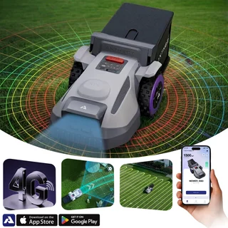 Bezprzewodowy robot koszący Anthbot N8 (1500 m²) ∙ z koszem ∙ nawigacja rtk ∙ dual vision ai ∙ automatyczne opróżnianie kosza